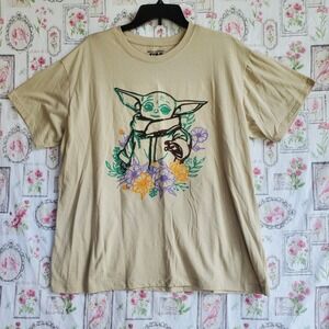 Star Wars Womens Embroidered Star Wars‎ Baby Yoda Graphic Tee Shirt Size 2XL